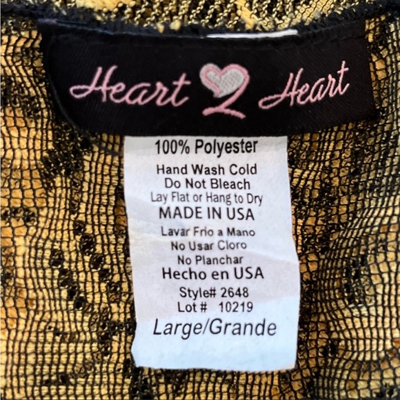 HEART 2 HEART yellow lace top - Picture 5 of 6